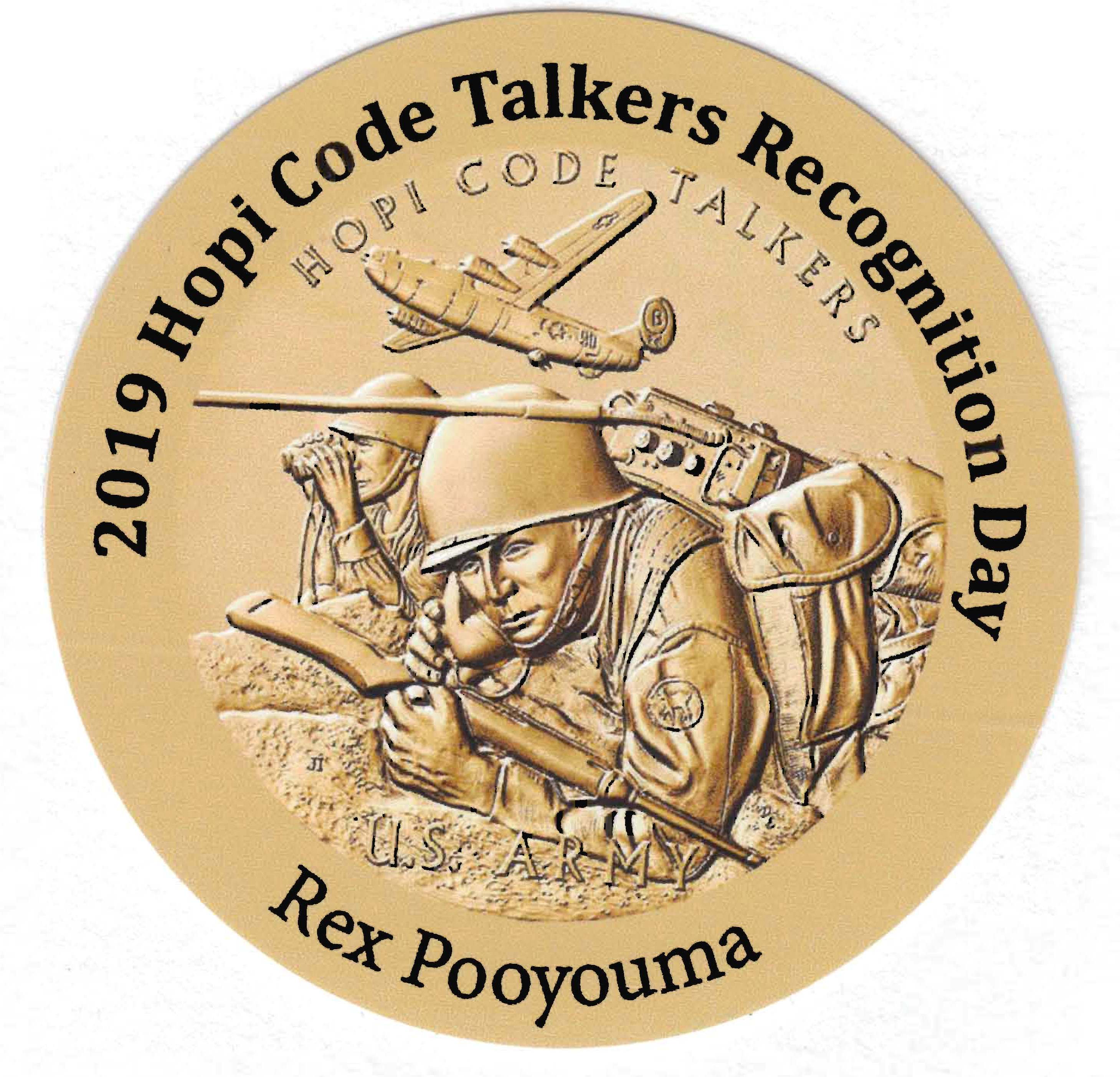 2019 Code Talker Recognition Day sticker honoring Rex Pooyouma