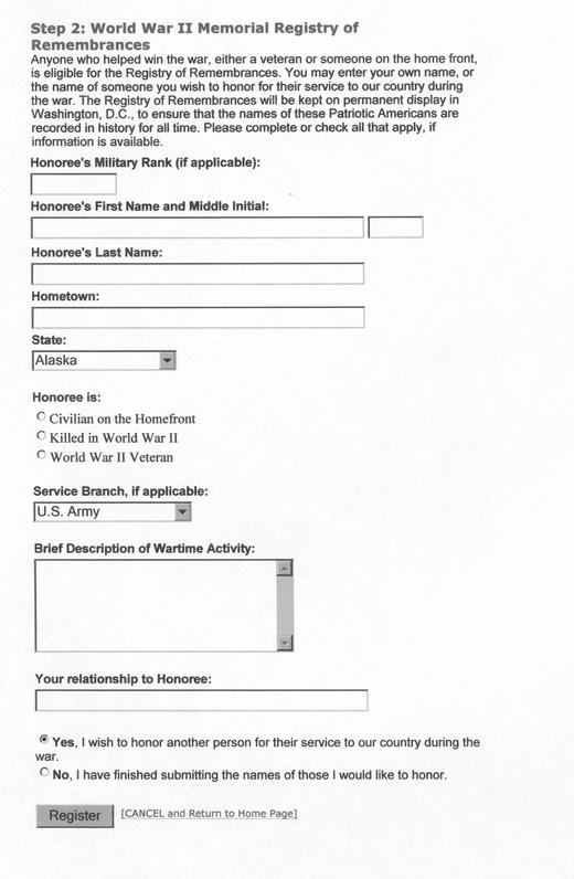 Registry Process Form 3