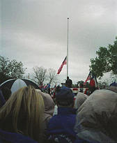 Flag at half-mast; Fort Sam Houston, 11/11