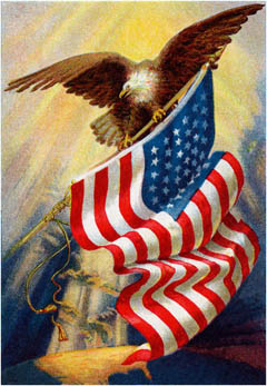 Eagle with US Flag